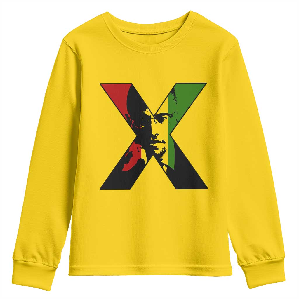 Malcolm X Youth Sweatshirt African American Heritage Gift - African Pride