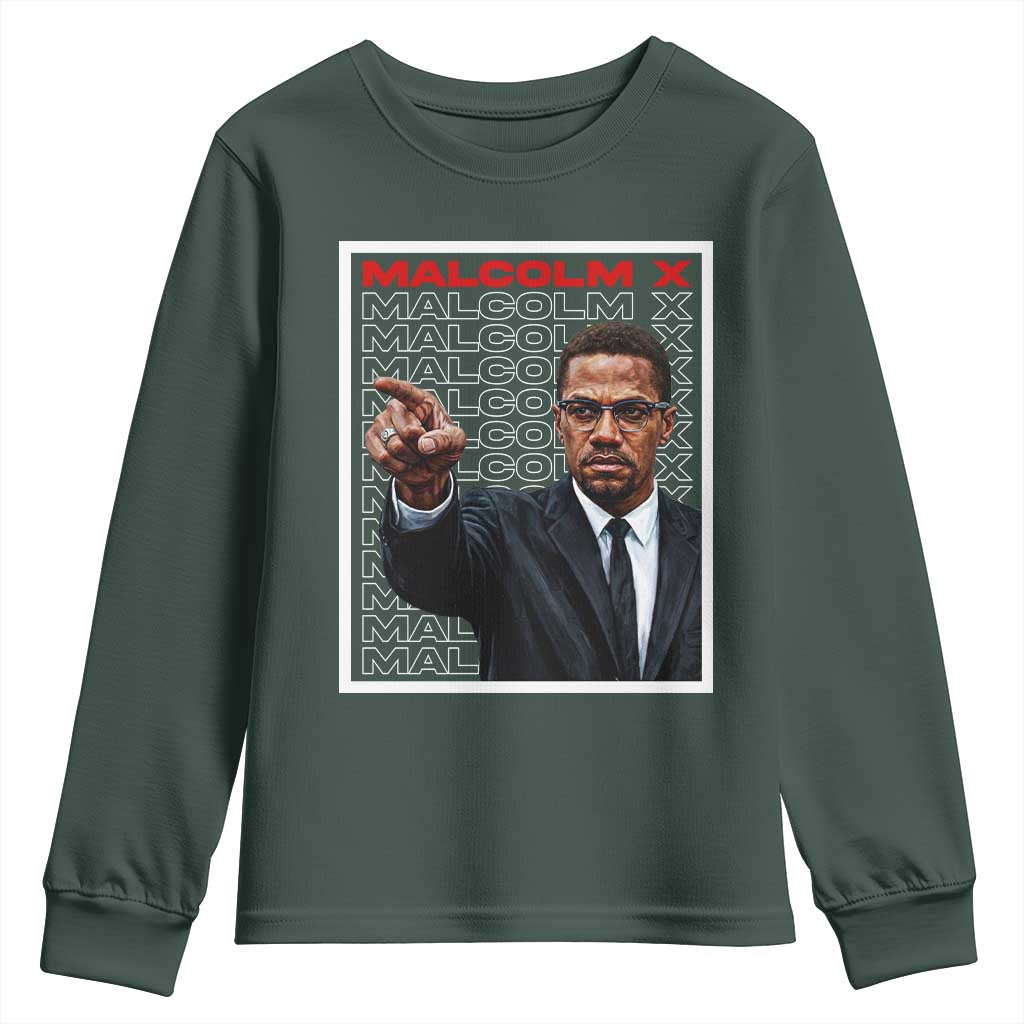Malcolm X Legend Youth Sweatshirt African American Activist Legacy - African Pride