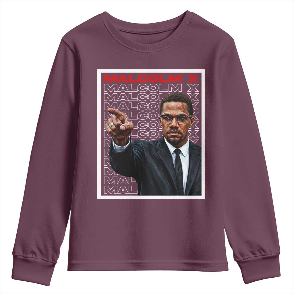 Malcolm X Legend Youth Sweatshirt African American Activist Legacy - African Pride
