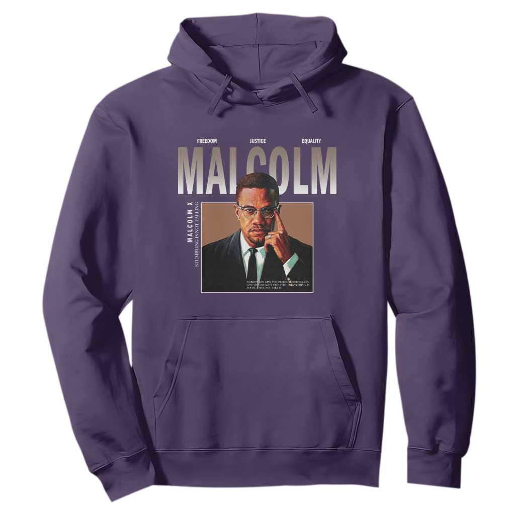 Black History Hero Malcolm X Hoodie Stumbling Is Not Falling TS12