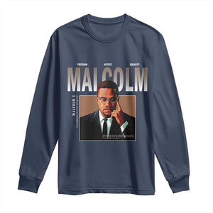 Black History Hero Malcolm X Long Sleeve Shirt Stumbling Is Not Falling TS12