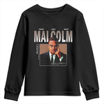 Black History Hero Malcolm X Youth Sweatshirt Stumbling Is Not Falling TS12