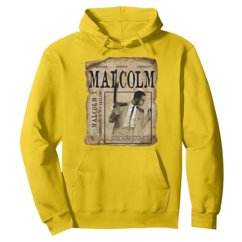 Malcolm X Historical Newspaper Hoodie Stumbling Is Not Falling Black History TS12