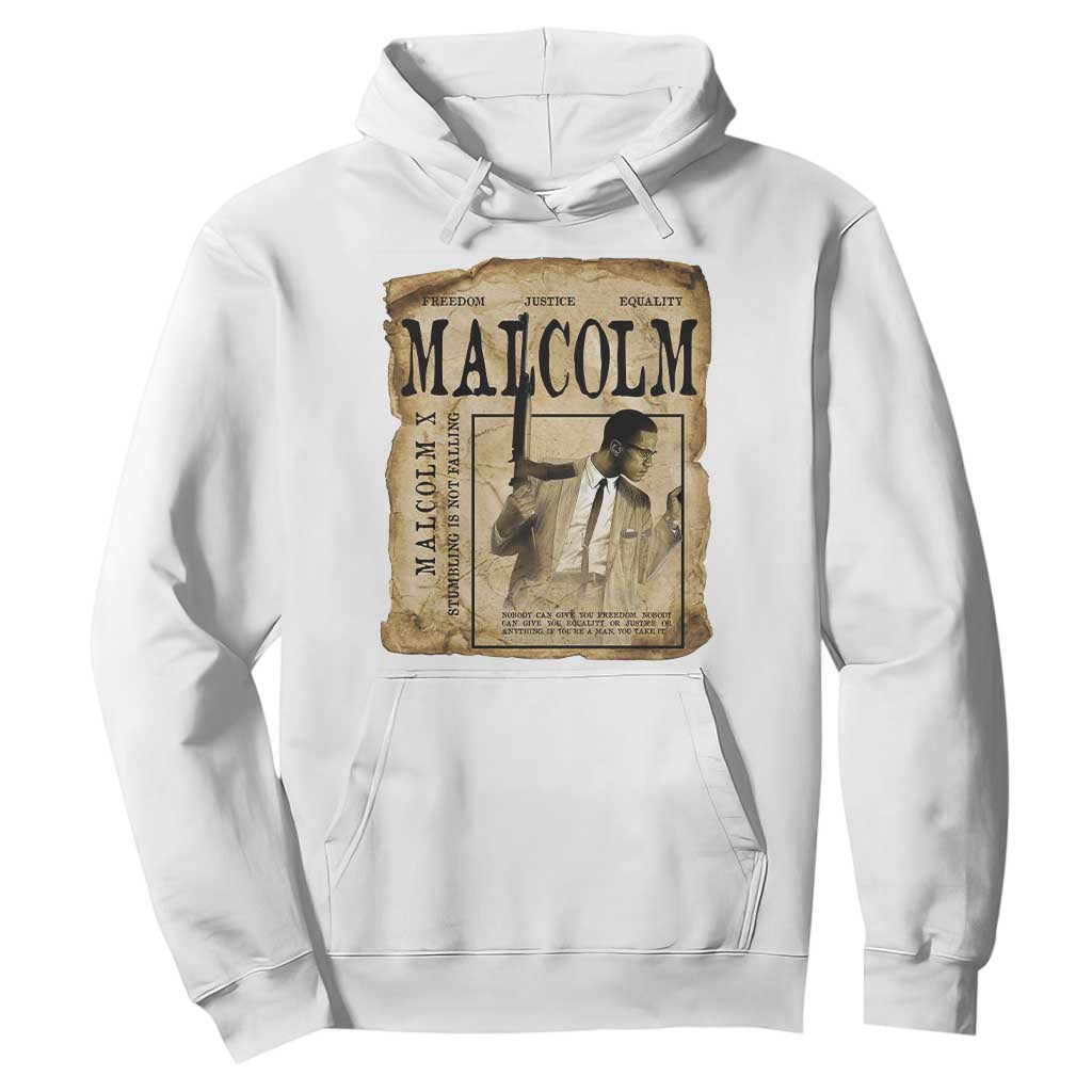 Malcolm X Historical Newspaper Hoodie Stumbling Is Not Falling Black History TS12