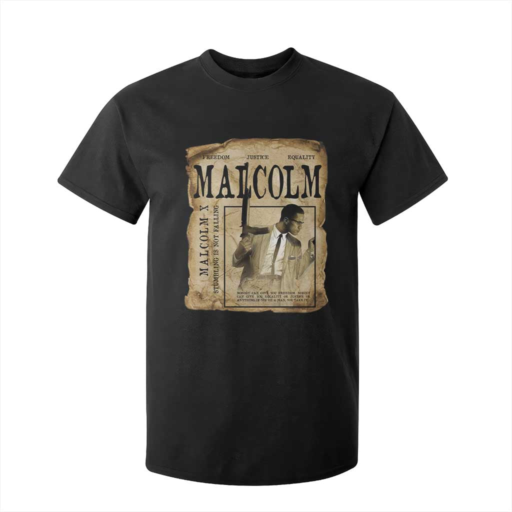 Malcolm X Historical Newspaper T Shirt For Kid Stumbling Is Not Falling Black History TS12