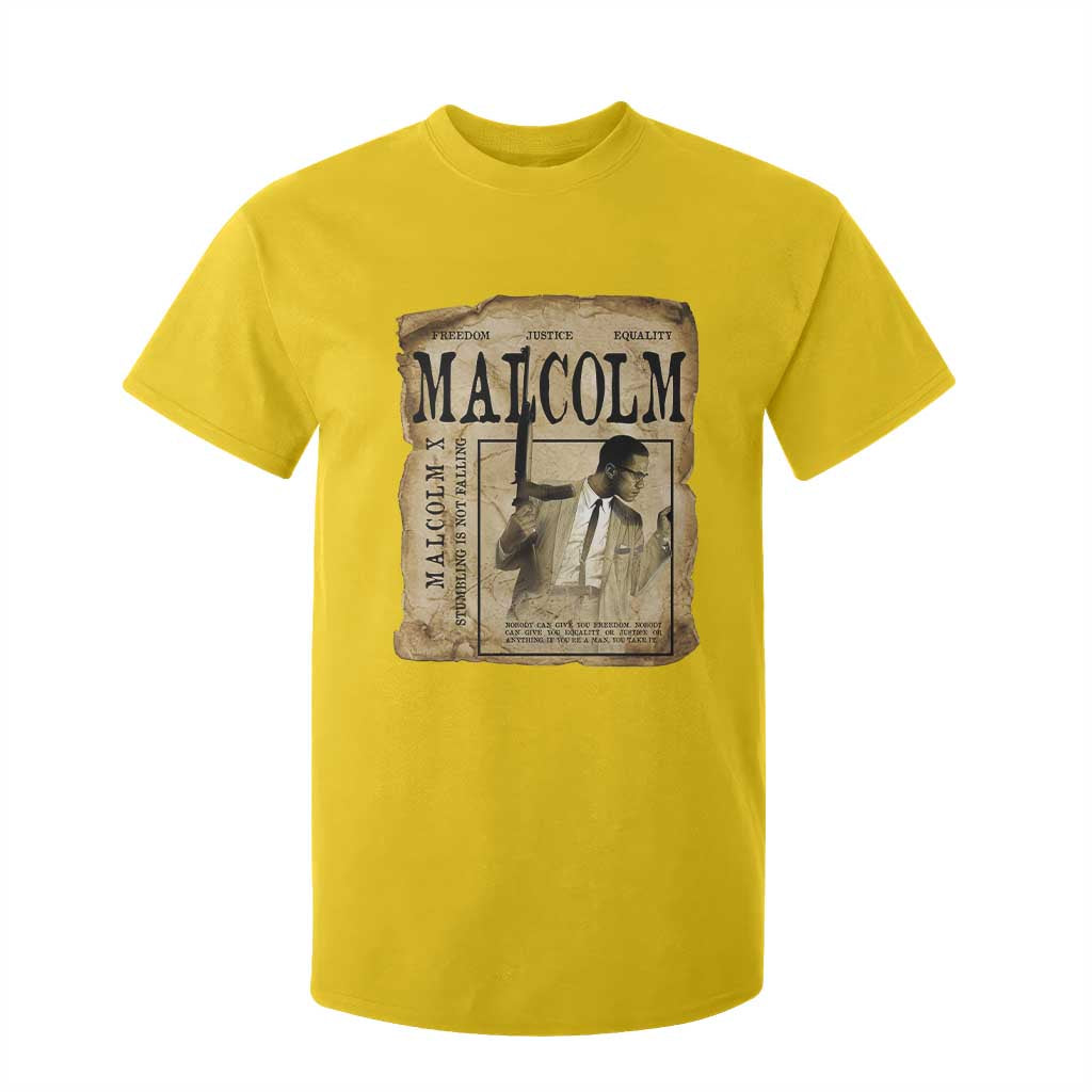 Malcolm X Historical Newspaper T Shirt For Kid Stumbling Is Not Falling Black History TS12