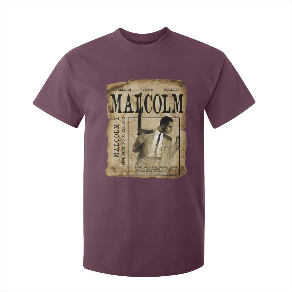 Malcolm X Historical Newspaper T Shirt For Kid Stumbling Is Not Falling Black History TS12