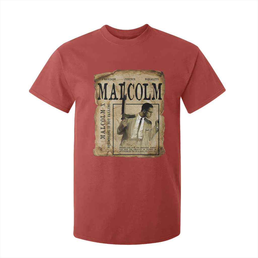 Malcolm X Historical Newspaper T Shirt For Kid Stumbling Is Not Falling Black History TS12