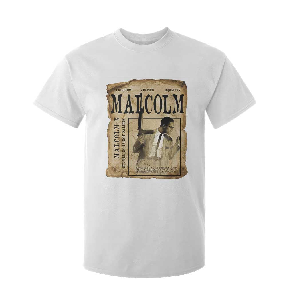 Malcolm X Historical Newspaper T Shirt For Kid Stumbling Is Not Falling Black History TS12
