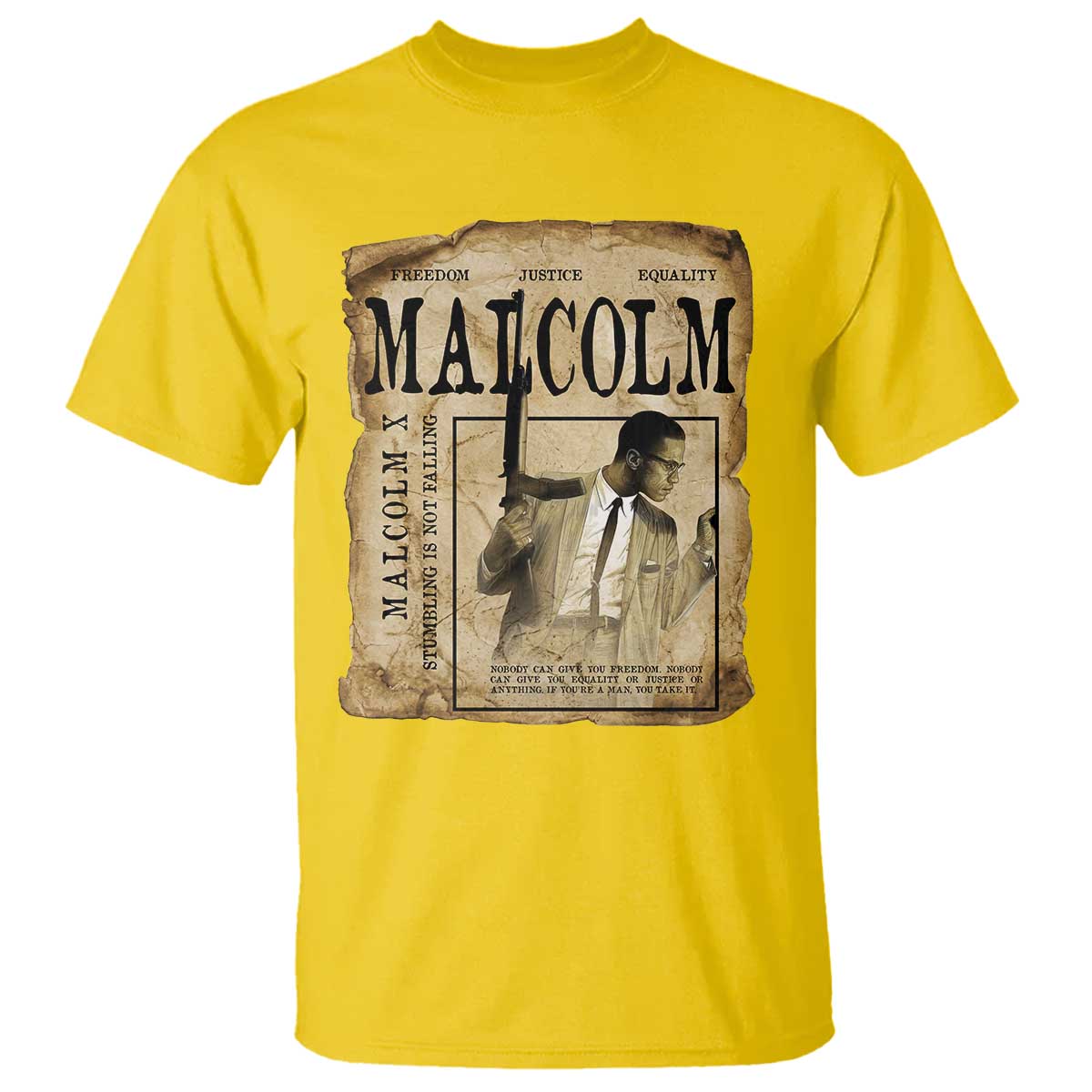 Malcolm X Historical Newspaper T Shirt Stumbling Is Not Falling Black History TS12