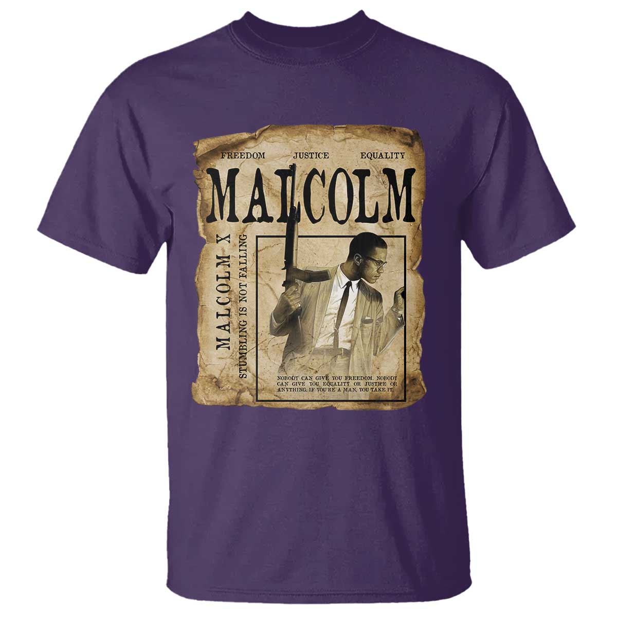 Malcolm X Historical Newspaper T Shirt Stumbling Is Not Falling Black History TS12
