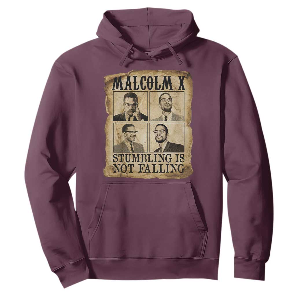 Malcolm X Hoodie Stumbling Is Not Falling Historical Poster TS12