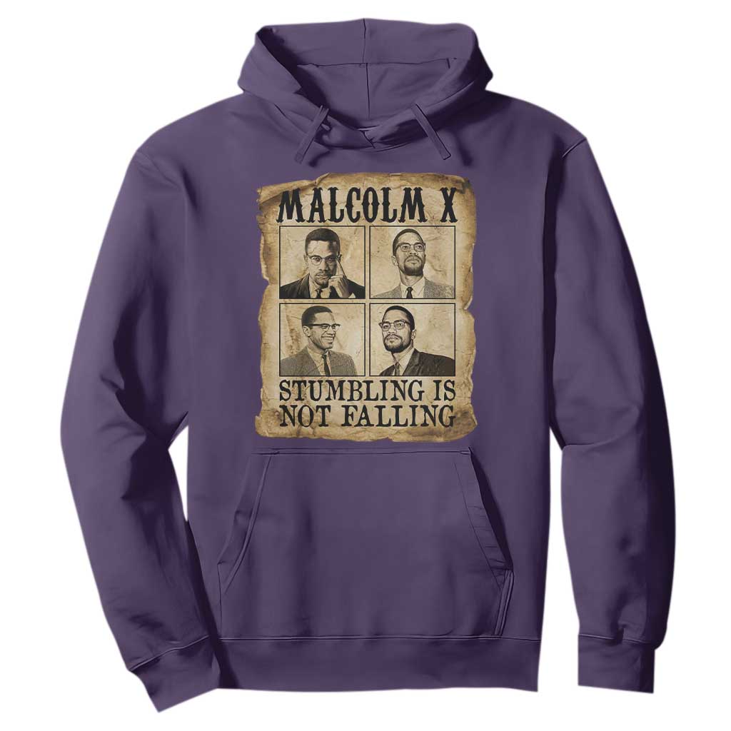 Malcolm X Hoodie Stumbling Is Not Falling Historical Poster TS12