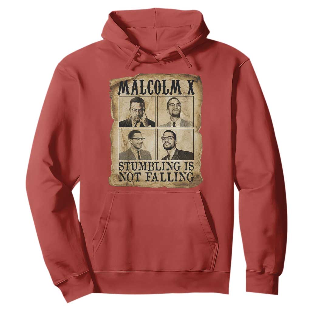 Malcolm X Hoodie Stumbling Is Not Falling Historical Poster TS12