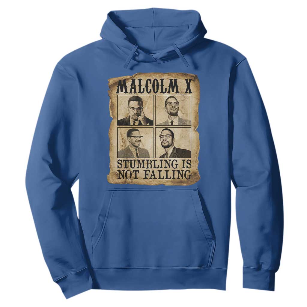 Malcolm X Hoodie Stumbling Is Not Falling Historical Poster TS12
