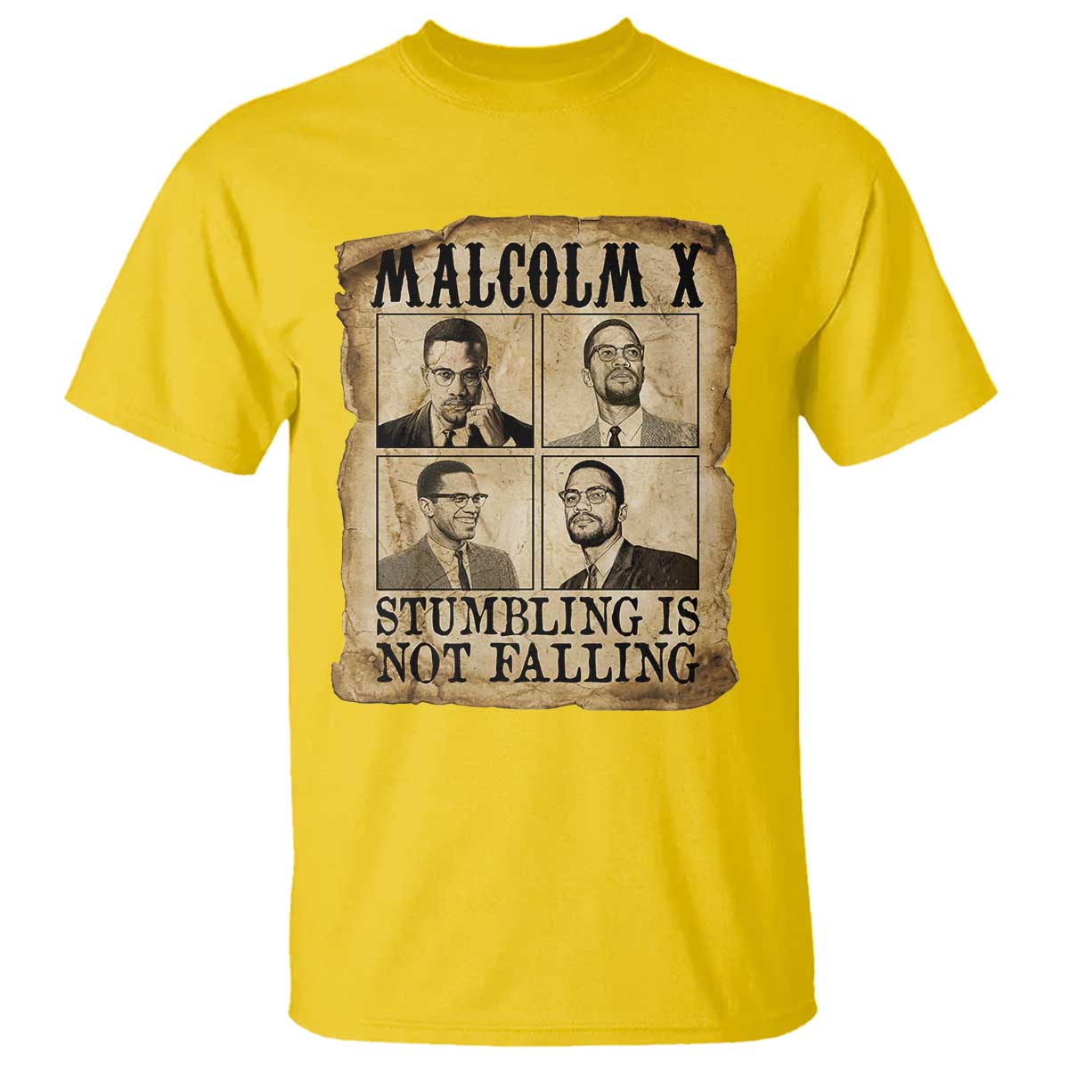 Malcolm X T Shirt Stumbling Is Not Falling Historical Poster TS12