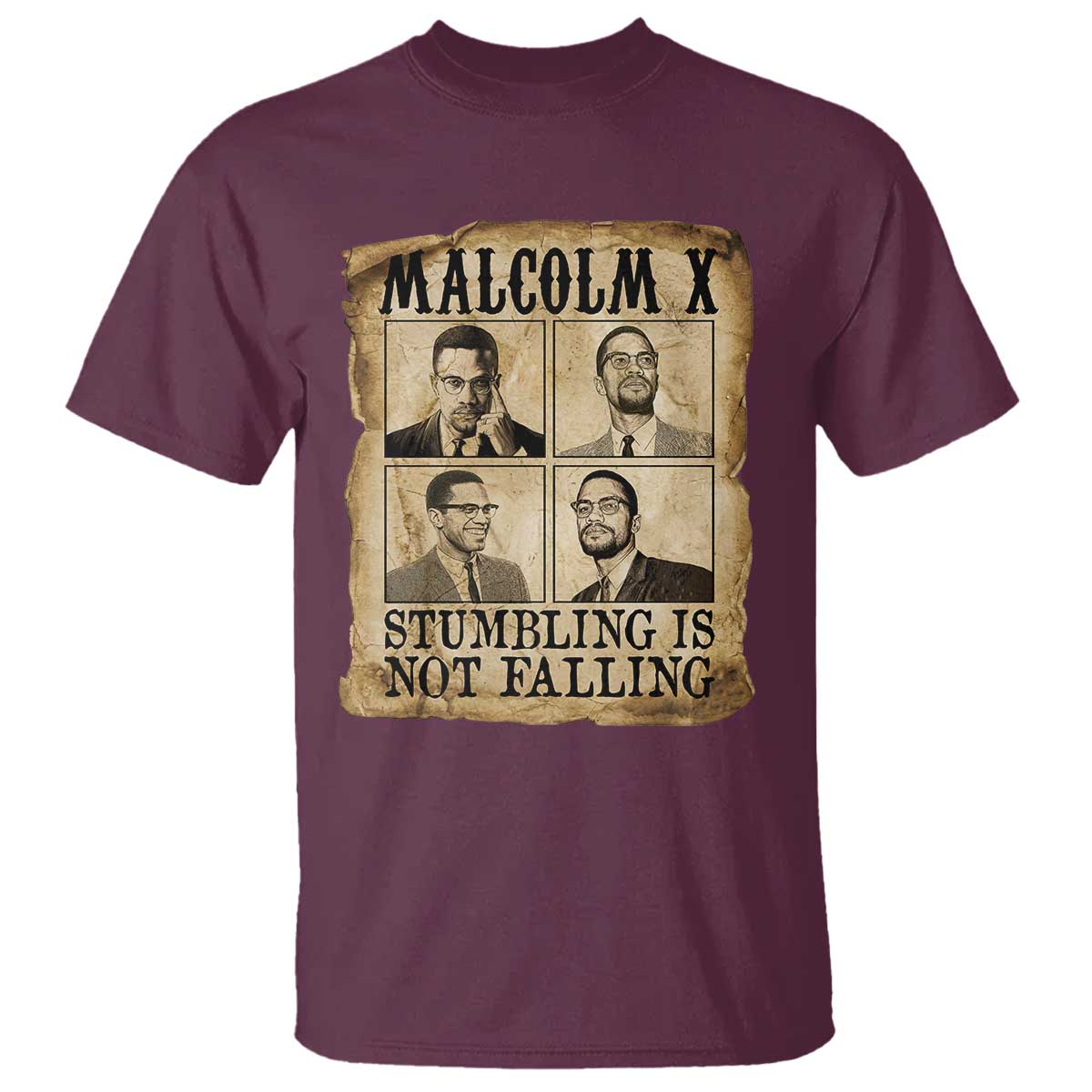 Malcolm X T Shirt Stumbling Is Not Falling Historical Poster TS12
