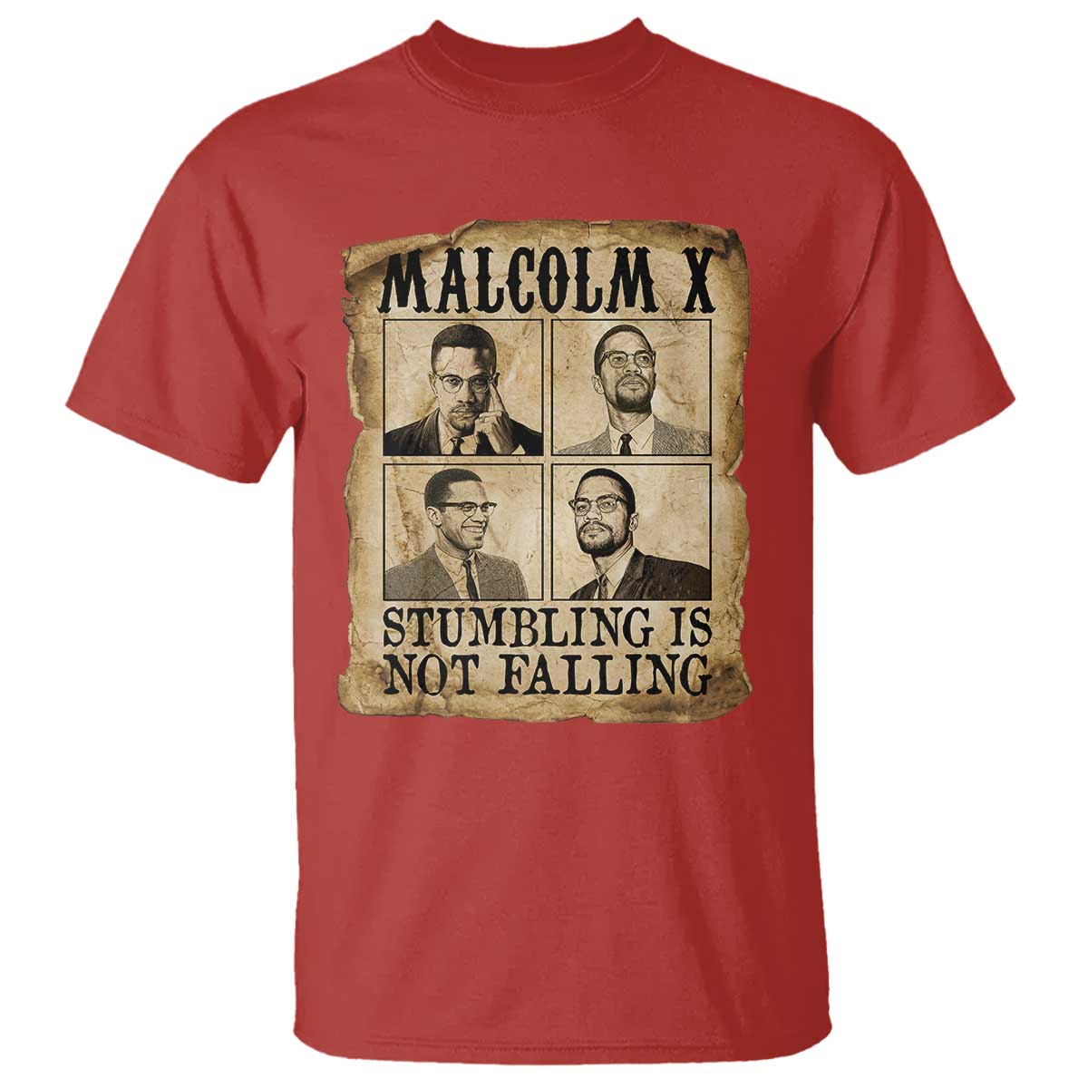 Malcolm X T Shirt Stumbling Is Not Falling Historical Poster TS12