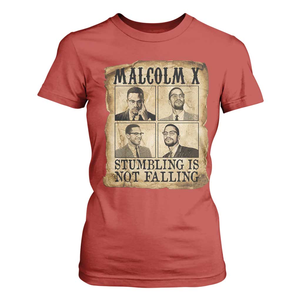 Malcolm X T Shirt For Women Stumbling Is Not Falling Historical Poster TS12