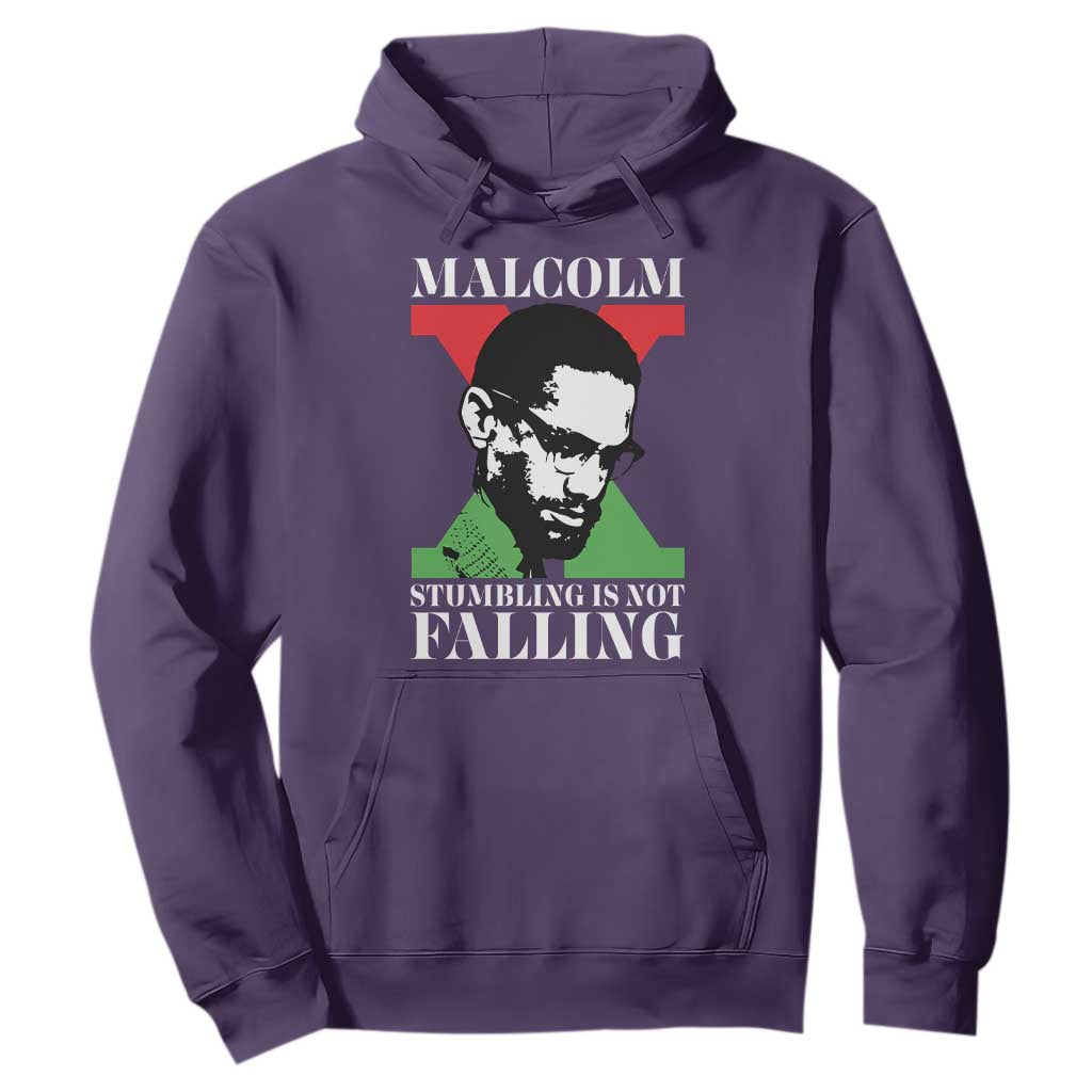 Malcolm X Hoodie Stumbling Is Not Falling Black History Leader TS12
