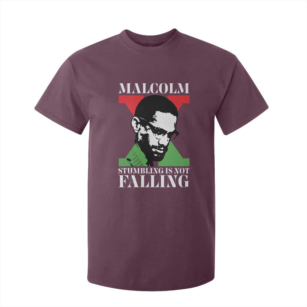 Malcolm X T Shirt For Kid Stumbling Is Not Falling Black History Leader TS12