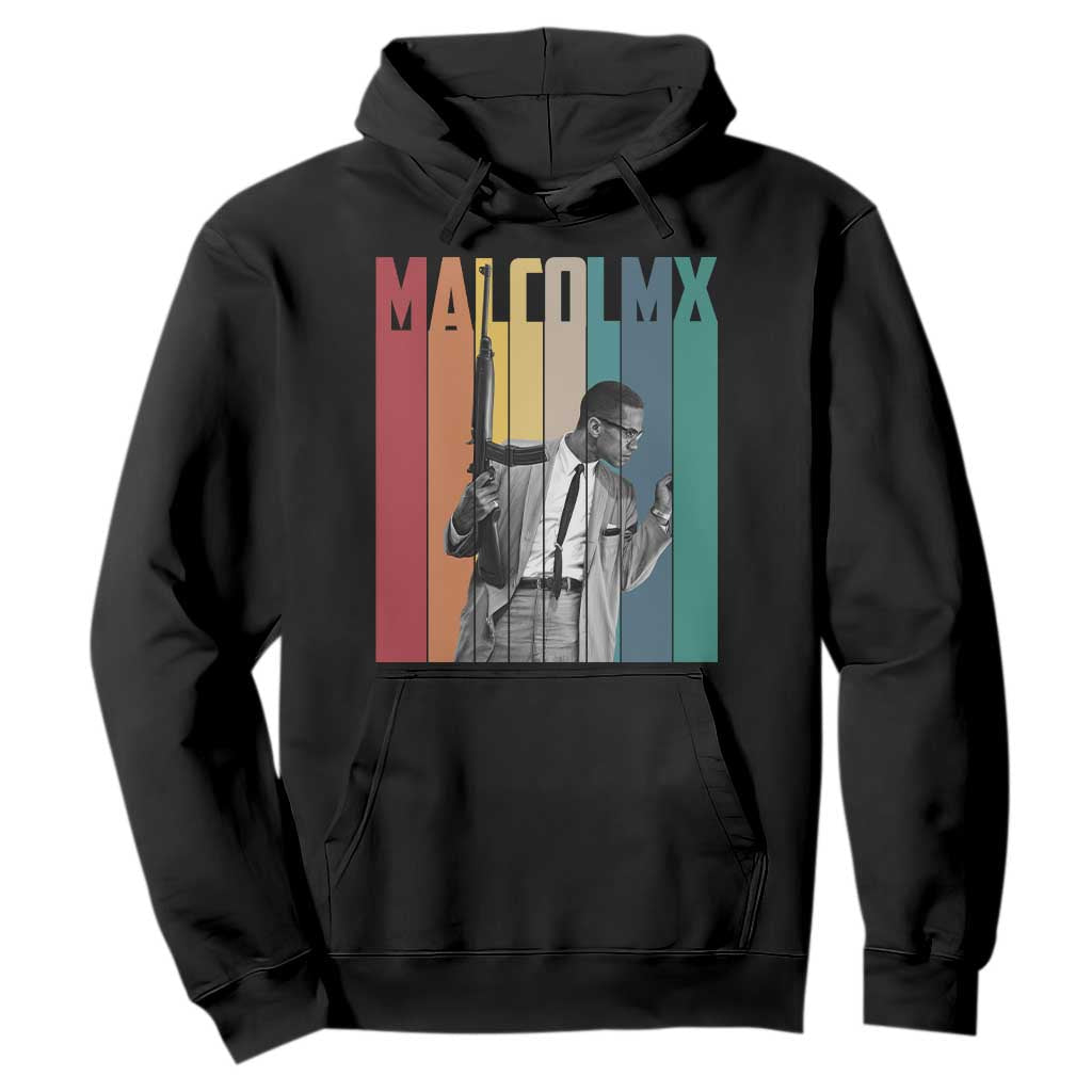 Malcolm X Hoodie Retro Portrait Black Empowerment Heritage Gift - African Pride