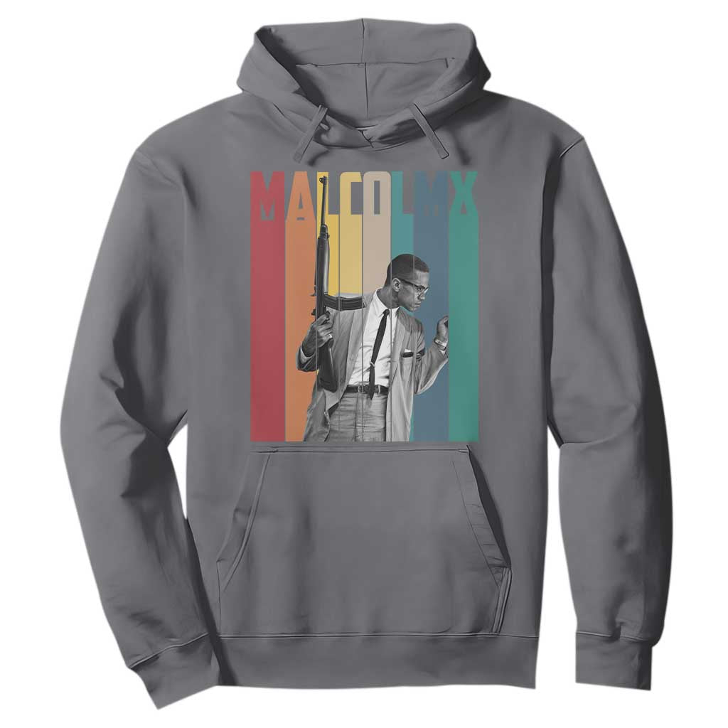Malcolm X Hoodie Retro Portrait Black Empowerment Heritage Gift - African Pride