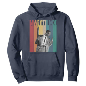 Malcolm X Hoodie Retro Portrait Black Empowerment Heritage Gift - African Pride