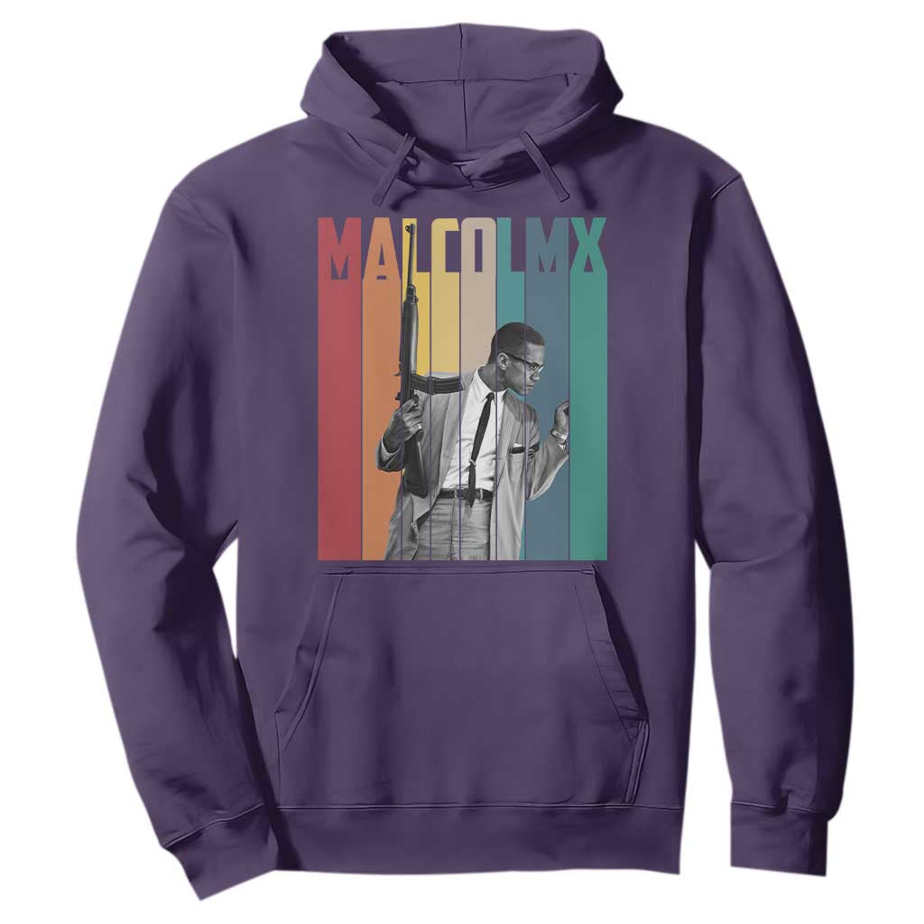 Malcolm X Hoodie Retro Portrait Black Empowerment Heritage Gift - African Pride