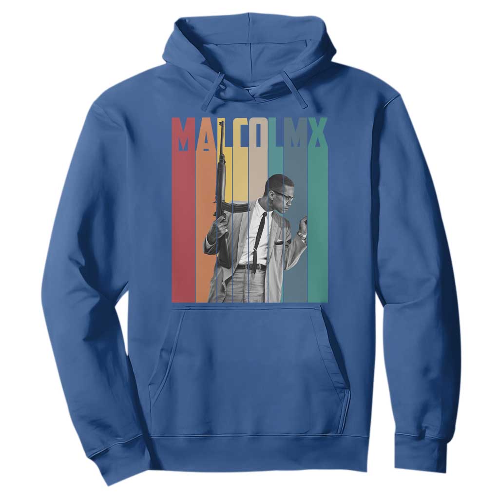 Malcolm X Hoodie Retro Portrait Black Empowerment Heritage Gift - African Pride
