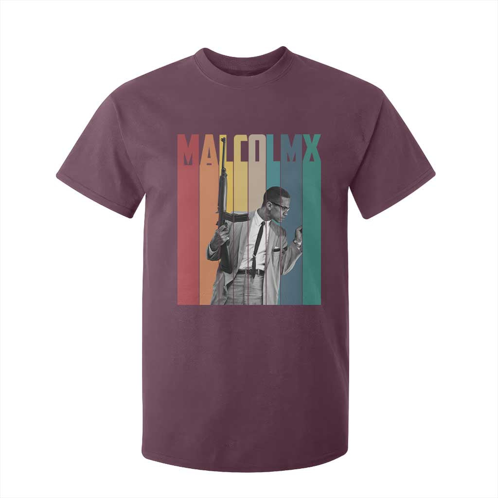 Malcolm X T Shirt For Kid Retro Portrait Black Empowerment Heritage Gift - African Pride