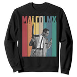Malcolm X Sweatshirt Retro Portrait Black Empowerment Heritage Gift - African Pride