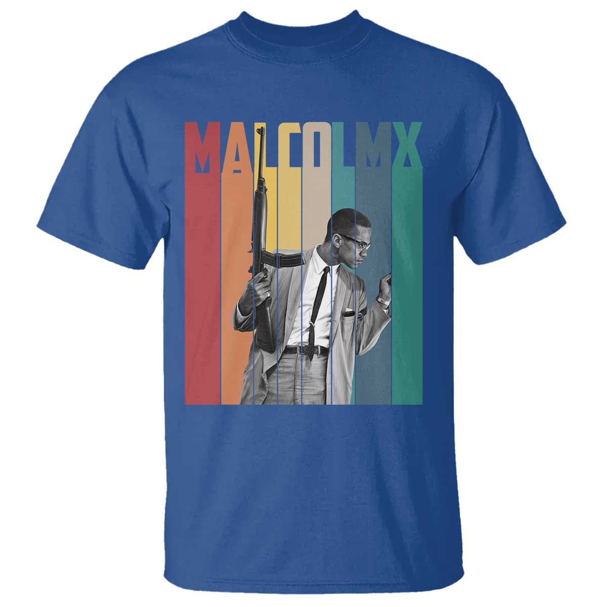 Malcolm X T Shirt Retro Portrait Black Empowerment Heritage Gift - African Pride