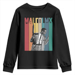 Malcolm X Youth Sweatshirt Retro Portrait Black Empowerment Heritage Gift - African Pride