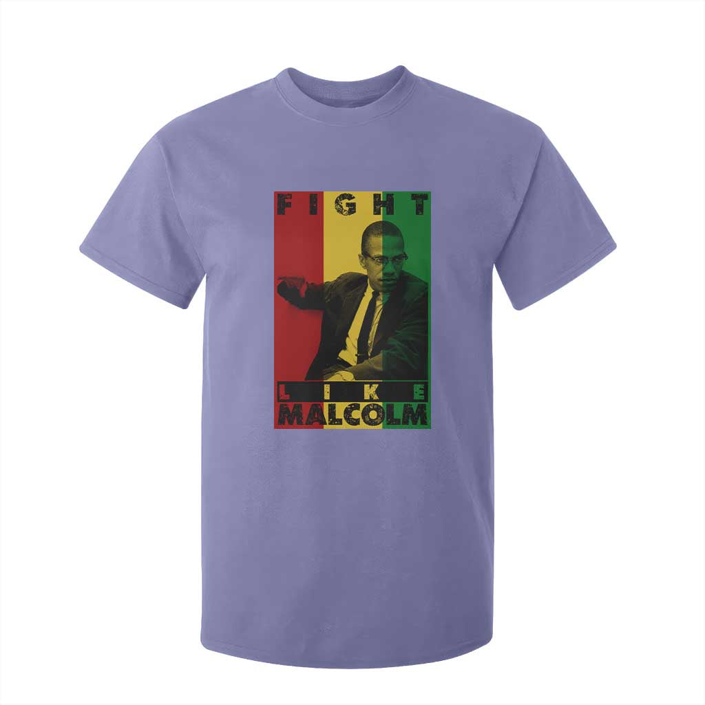 Fight Like Malcolm X T Shirt For Kid African American Pride Gift - African Pride