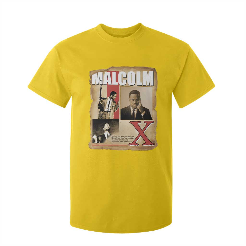 Malcolm X Quote T Shirt For Kid Nobody Can Give You Freedom Take It - African Pride