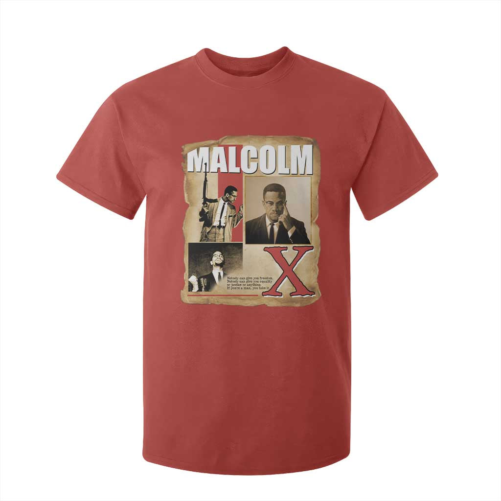 Malcolm X Quote T Shirt For Kid Nobody Can Give You Freedom Take It - African Pride