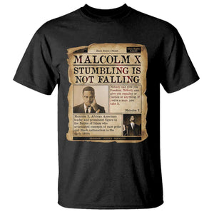 Malcolm X T Shirt Stumbling Is Not Falling Civil Rights Leader TS12