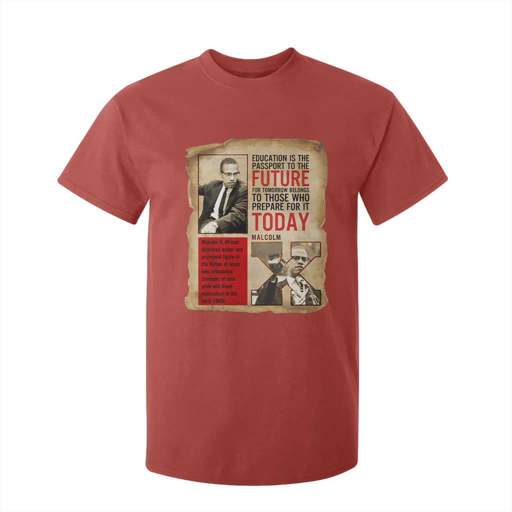 Education Is The Passport To The Future Malcolm X Wisdom T Shirt For Kid - African Pride