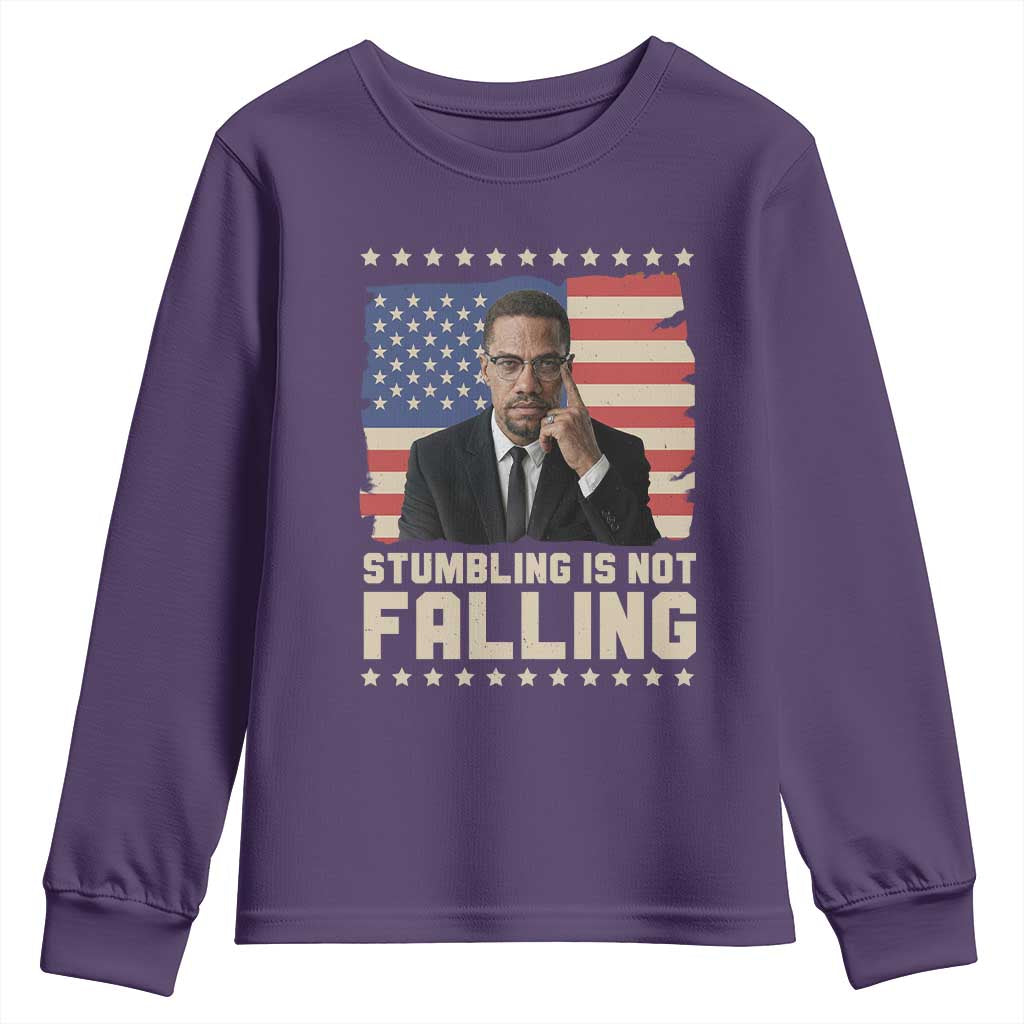 African American Pride Gift Youth Sweatshirt Malcolm X TS12