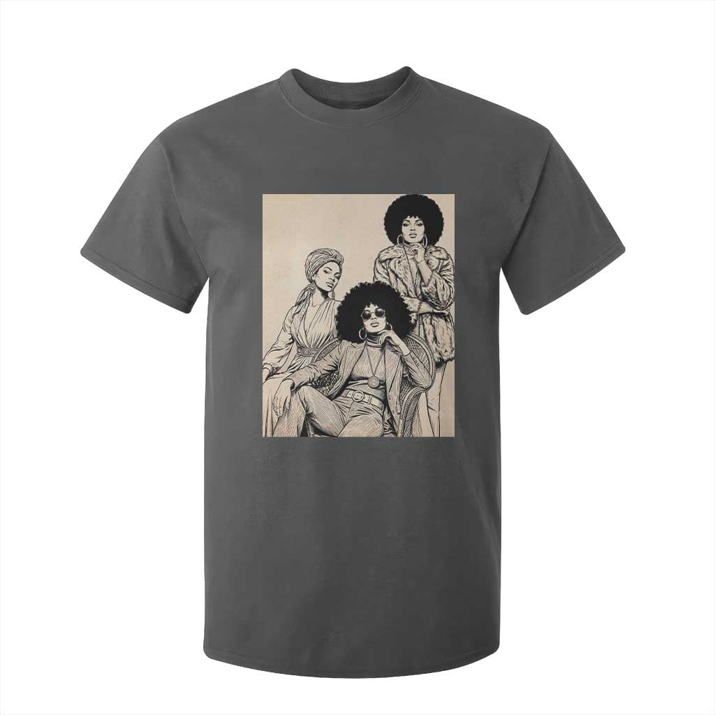 Vintage 70s Afro Queen Black Girl Pride Fashion T Shirt For Kid