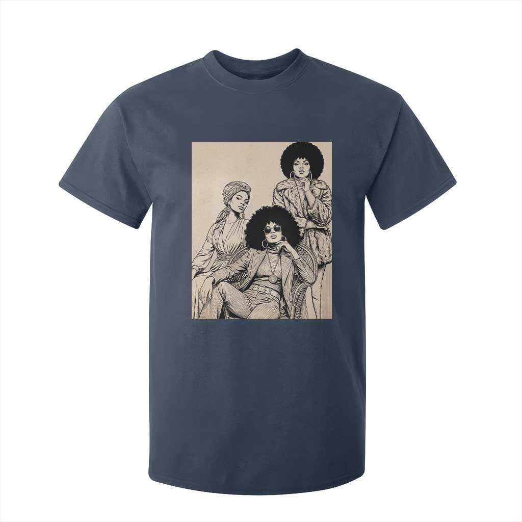 Vintage 70s Afro Queen Black Girl Pride Fashion T Shirt For Kid