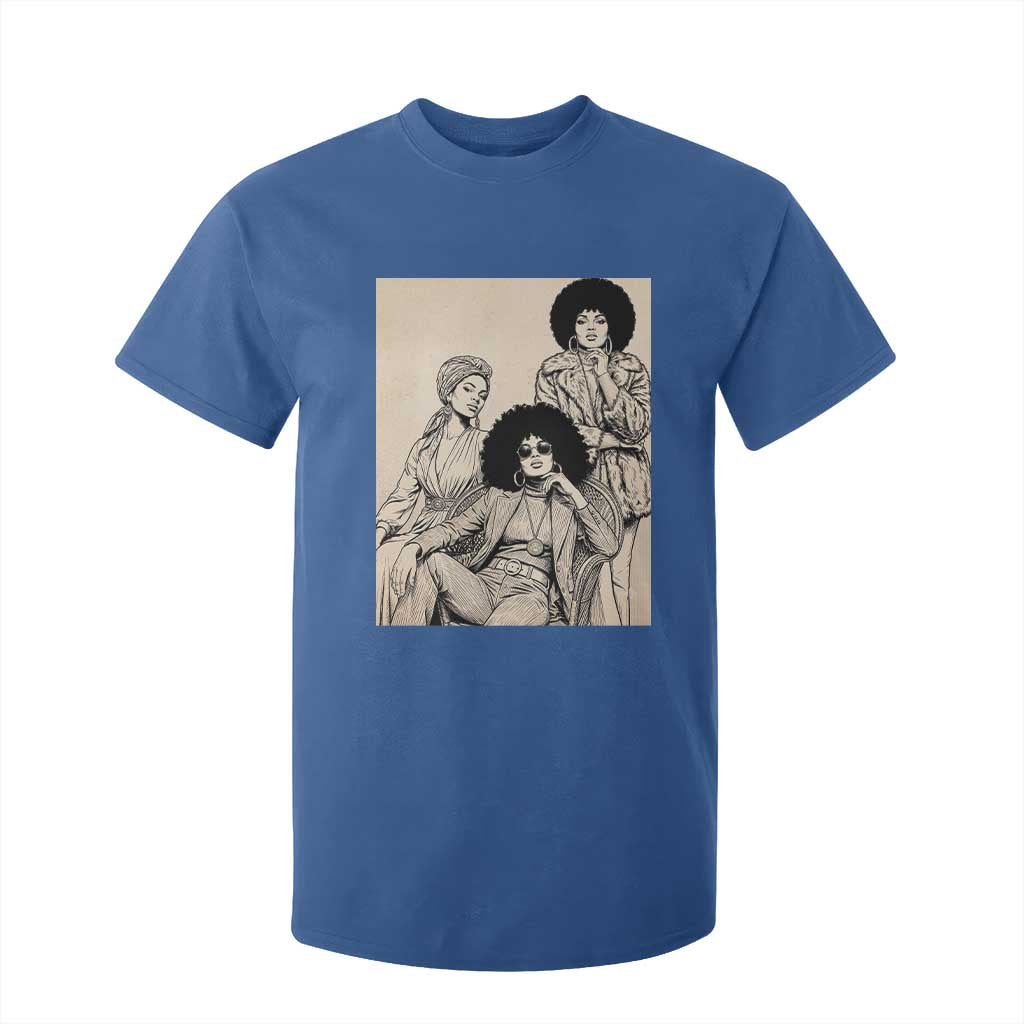 Vintage 70s Afro Queen Black Girl Pride Fashion T Shirt For Kid