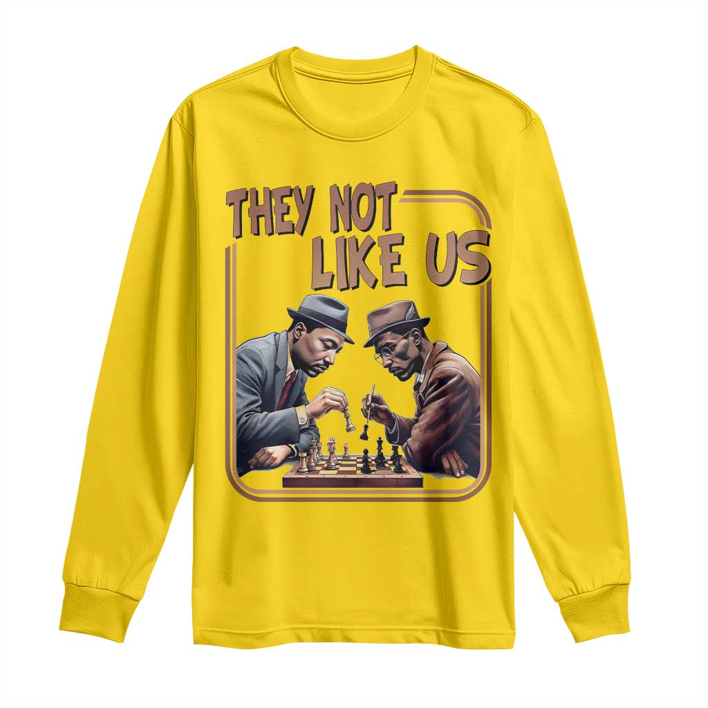 MLK And Malcolm X Long Sleeve Shirt They Not Like Us Revolutionary Leaders - African Pride