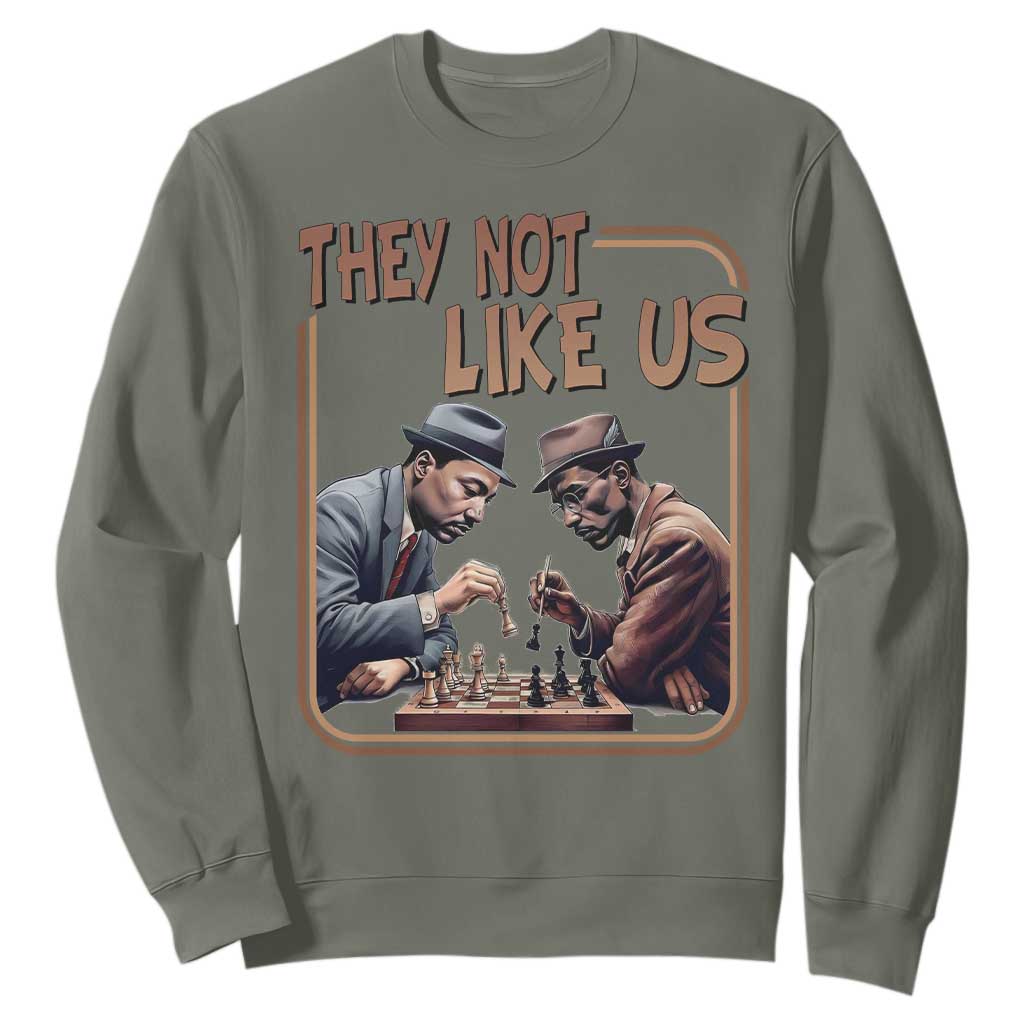 MLK And Malcolm X Sweatshirt They Not Like Us Revolutionary Leaders - African Pride