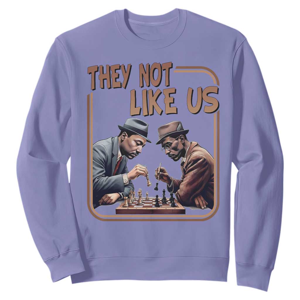 MLK And Malcolm X Sweatshirt They Not Like Us Revolutionary Leaders - African Pride