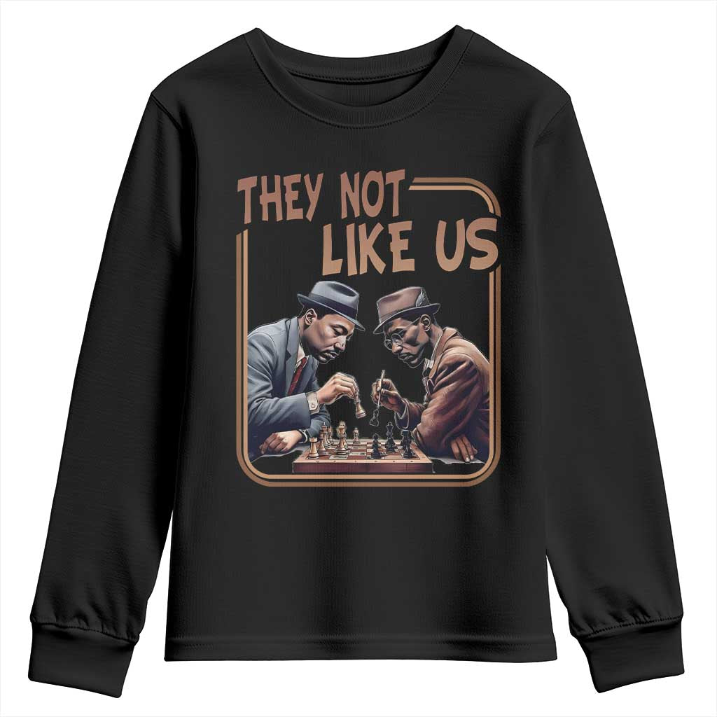 MLK And Malcolm X Youth Sweatshirt They Not Like Us Revolutionary Leaders - African Pride
