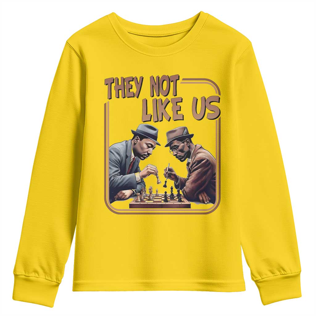 MLK And Malcolm X Youth Sweatshirt They Not Like Us Revolutionary Leaders - African Pride