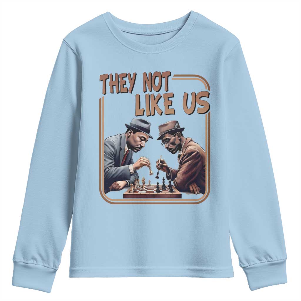 MLK And Malcolm X Youth Sweatshirt They Not Like Us Revolutionary Leaders - African Pride