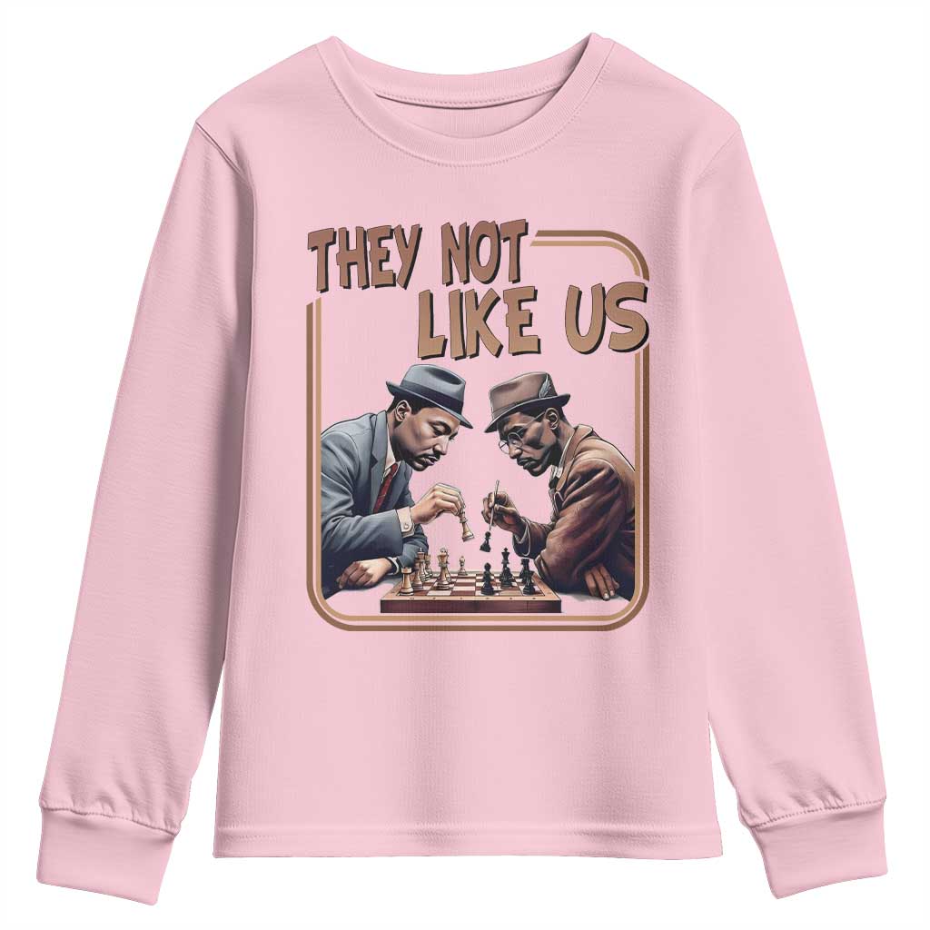 MLK And Malcolm X Youth Sweatshirt They Not Like Us Revolutionary Leaders - African Pride